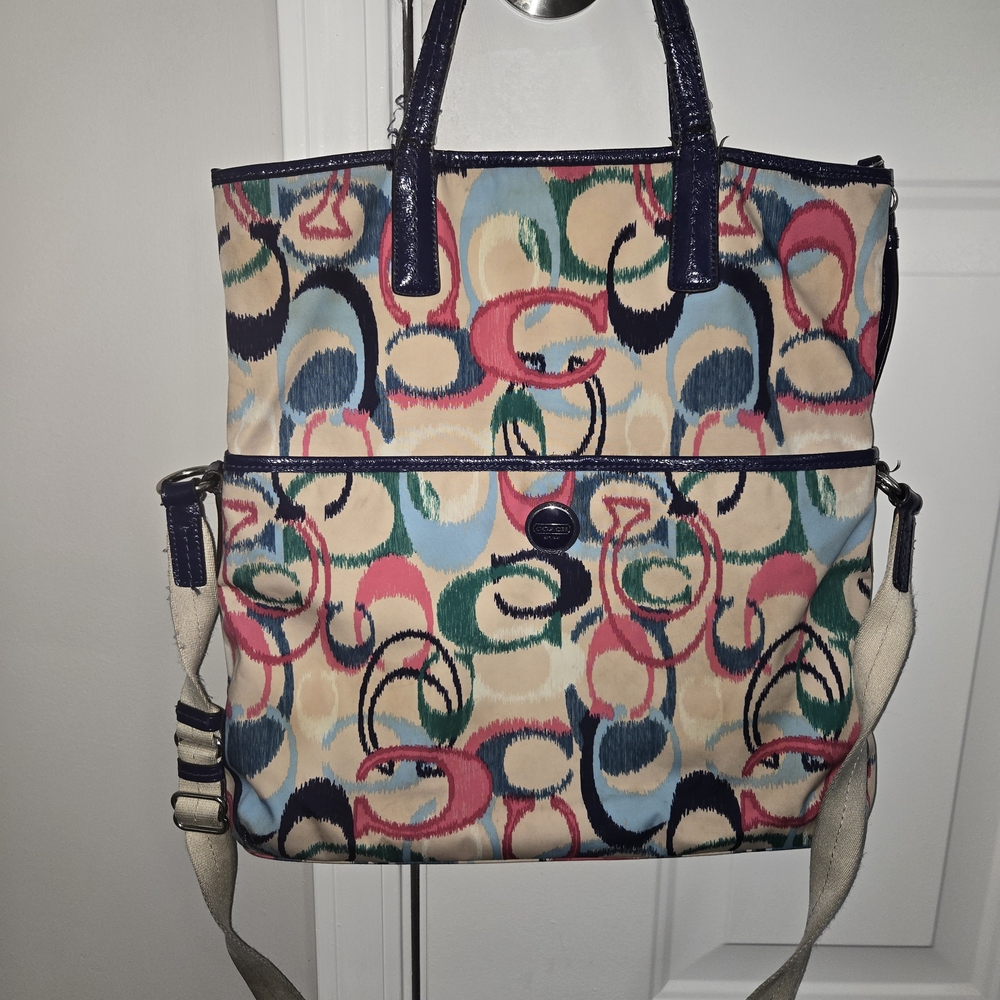 Multicolor Patterned Coach Crossbody - image 5